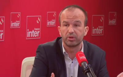 Manuel Bompard, coordinateur national de la France insoumise, dans la matinale de France inter, le 26 novembre 2024. (Capture d'écran Youtube / France inter)