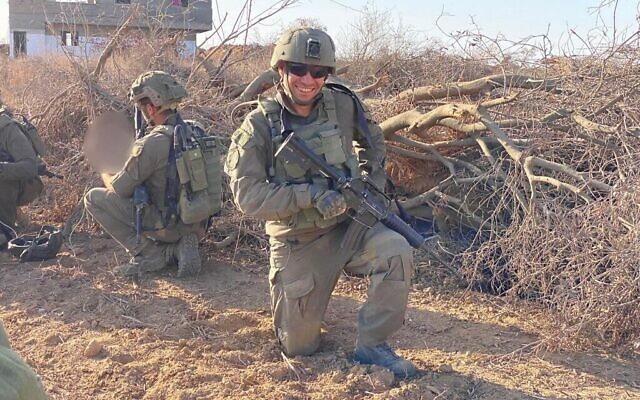 Le lieutenant-colonel Dori, de la 14e brigade blindée de réserve, dans le centre de Gaza, en octobre 2024 (Porte-parole de Tsahal)
