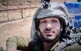 Le sergent-chef Yogev Aharon. (Crédit : Armée israélienne)