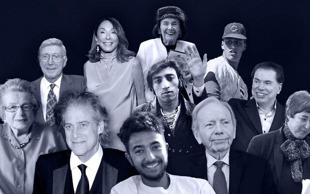 Quelques-unes des personnalités juives décédées en 2024. (Crédit : Getty Images ; Collage par Grace Yagel via JTA)