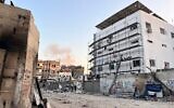 L'hôpital Kamal Adwan, à Beit Lahiya, dans le nord de la bande de Gaza, le 31 octobre 2024. (Crédit : AFP)
