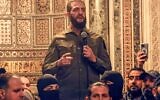Ahmed al-Sharaa, également connu sous le nom de guerre d'Abu Mohammed al-Jolani, s'exprimant à la mosquée des Omeyyades, à Damas, en Syrie, le 8 décembre 2024. (Crédit : Omar Albam/AP Photo)