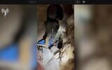 Capture d'écran montrant un tunnel du Hezbollah découvert et démoli par l'armée israélienne. (Capture d'écran : YouTube)