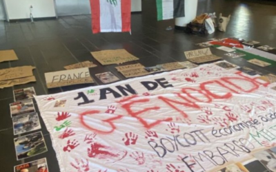 Blocus à l'Inalco le 8 octobre 2024 (Capture d'écran Twitter/utilisé conformément à l'article 27a de la loi sur le droit d'auteur)