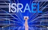 L'Israélienne Eden Golan au début du Concours de l'Eurovision à Malmö, en Suède, le 11 mai 2024 (capture d'écran : Eurovision)
