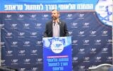 Le président du Conseil de Yesha et chef du Conseil régional de Binyamin, Israel Ganz, lors d'une conférence du Conseil de Yesha, le 25 novembre 2024. (Crédit : Conseil de Yesha)