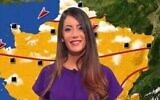 Virgilia Hess présentant le journal météo de BFM (Capture d'écran Twitter/utilisé conformément à l'article 27a de la loi sur le droit d'auteur)