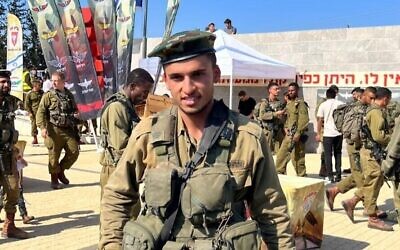 Le sergent Uriel Peretz. (Crédit : Armée israélienne)