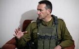 Le chef d'état-major de Tsahal, le lieutenant-général Herzi Halevi, s'adresse aux soldats à Beit Hanoun, dans le nord de Gaza, le 16 janvier 2025. (Armée israélienne)