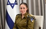 La soldate Ori Megidish, prise en otage par le Hamas le 7 octobre et libérée lors d'une opération militaire israélienne à Gaza fin octobre 2023, à la résidence présidentielle, à Jérusalem, le 11 janvier 2024. (Crédit : Haïm Zach/GPO)