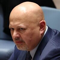 Le procureur général de la Cour pénale internationale, Karim Khan, assiste à une réunion du Conseil de sécurité des Nations Unies au siège des Nations Unies, à New York, le 27 janvier 2025. (Crédit : Michael M. Santiago / GETTY IMAGES NORTH AMERICA / Getty Images via AFP)