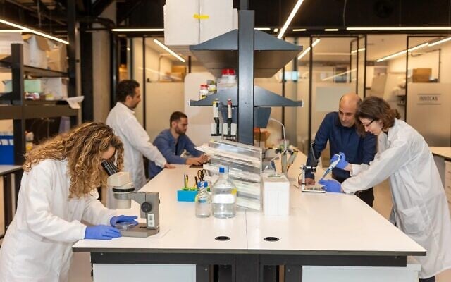 Des scientifiques et des chercheurs d'Itay & Beyond dans un laboratoire du centre médical Hadassah à Jérusalem. (Autorisation)