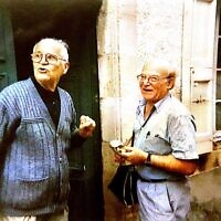 Simha Aron, alias Fred Aubert, accueilli à l’été 2000 dans le village de Dourgne (Tran) par l’ancien jeune professeur de Castres Edmond Durand. (Crédit : Yves Durand)