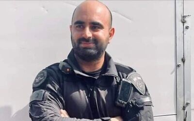 Sgt. Maj. Boris Danilov, tué en combattant l'invasion menée par le Hamas contre le kibboutz Beeri le 7 octobre 2023. (Crédit : Police israélienne)