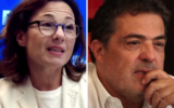 (À droite) Caroline Bongrand, scénariste et écrivaine, au micro de Radio J, le 13 septembre 2021. (Capture d'écran Youtube / Radio J / utilisée conformément à l'article 27a de la loi sur le droit d'auteur) ; (À gauche) Georges Benayoun, réalisateur, dans l'émission « La Règle du Jeu » sur France 3, le 22 octobre 2015. (Capture d'écran Youtube / « La Règle du Jeu » / utilisée conformément à l'article 27a de la loi sur le droit d'auteur)