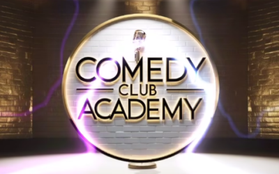 Logo de la Comedy Club Academy de Tel Aviv, lancé le 23 février 2025 par Joseph Allouche. (Capture d'écran Facebook / Joseph Allouche / utilisée conformément à l'article 27a de la loi sur le droit d'auteur)