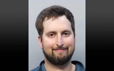 Photo d'identité de Mordechai Brafman, qui est accusé d'avoir ouvert le feu sur deux personnes qu'il pensait être des Palestiniens en février 2025. (Crédit : Miami-Dade County Corrections)