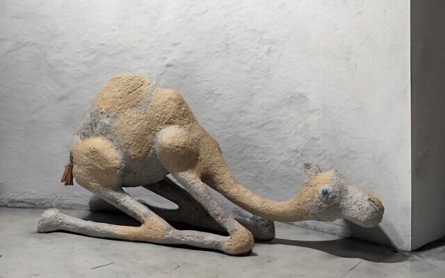 « Hagar » de l'artiste Sigalit Landau, 2023, technique mixte qui fait partie de l'exposition « Art israélien » de la Bank Hapoalim inaugurée le 15 février 2025. (Avec l'aimable autorisation de l'artiste)