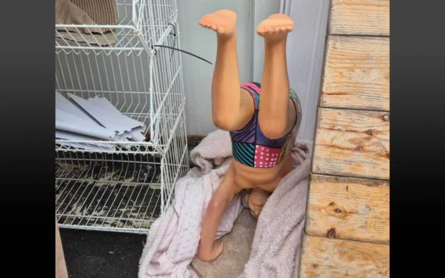La statue du premier ministre David Ben Gurion, volée dans un hôtel de Tel Aviv le 10 mars 2025 (Crédit : Police israélienne)