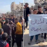 Manifestations contre la guerre et les Hamas à Beit Lahiya, dans le nord de la bande de Gaza, 25 mars 2025. (X; utilisé conformément à l’article 27a de la loi sur les droits d’auteur)
