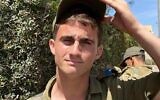 Sgt. Ofir Yeruchin, tué lors de la lutte contre l'invasion du sud d'Israël par le Hamas le 9 octobre 2023. (Crédit : Autorisation)