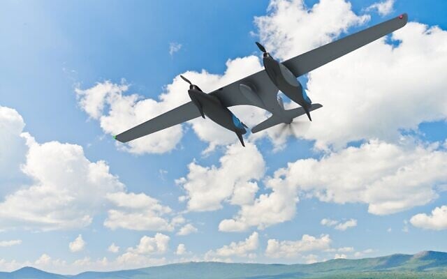 Le drone tactique Raider de Heven Drones, alimenté à l'hydrogène, a une capacité de charge d'environ 22 kg et une durée de vol de 12 heures. (Autorisation : Heven Drones)