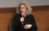L'historienne Johanna Lehr, prend la parole lors de la conférence « La France et la Shoah », organisée par le Mémorial de la Shoah de Paris, le 5 février 2024. (Capture d'écran Youtube / Mémorial de la Shoah / utilisée conformément à l'article 27a de la loi sur le droit d'auteur)