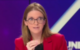 La ministre chargée de la Lutte contre les discriminations, Aurore Bergé, sur le plateau de BFMTV, le dimanche 30 mars 2025. (Capture d'écran X / BFMTV)