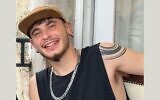 Sergent-chef Avraham Cohen, assassiné par des terroristes du Hamas lors du Festival Supernova le 7 octobre 2023. (Crédit : Autorisation)