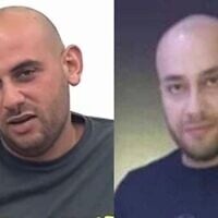 Ahmad Nuseir Zahalka (à gauche) et Khaled Jamal Ghanem, qui ont été abattus lors deux fusillades distinctes dans le nord d'Israël, le 9 mars 2025. (Crédit : Autorisation)