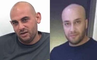 Ahmad Nuseir Zahalka (à gauche) et Khaled Jamal Ghanem, qui ont été abattus lors deux fusillades distinctes dans le nord d'Israël, le 9 mars 2025. (Crédit : Autorisation)