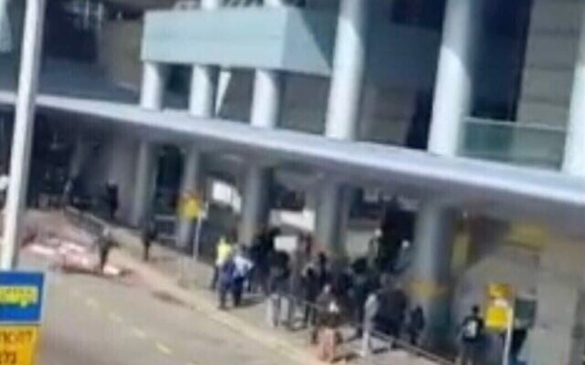 La scène d'une attaque terroriste présumée à Haïfa, le 3 mars 2025 (Réseaux sociaux)