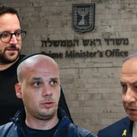 De gauche à droite : Jonatan Urich ; Eli Feldstein ; le Premier ministre Benjamin Netanyahu. (Crédit : Chaïm Goldberg/Flash90 ; Avshalom Sassoni/Flash90 ; Tomer Appelbaum/Pool ; Yehoshua Yossef/Flash90)