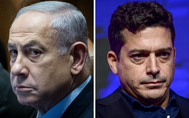 (À gauche) Le Premier ministre Benjamin Netanyahu lors d'un vote sur le budget de l'État en séance plénière de la Knesset, à Jérusalem, le 13 mars 2024. (Crédit : Yonatan Sindel/Flash90) ; (À droite) Le député du Likud Amichaï Chikli s'exprimant à la conférence de la Fédération des Autorités locales, à Tel Aviv, le 7 décembre 2022. (Crédit : Tomer Neuberg/Flash90) (À gauche) Le Premier ministre Benjamin Netanyahu lors d'un vote sur le budget de l'État en séance plénière de la Knesset, à Jérusalem, le 13 mars 2024. (Crédit : Yonatan Sindel/Flash90) ; (À droite) Le député du Likud Amichaï Chikli s'exprimant à la conférence de la Fédération des Autorités locales, à Tel Aviv, le 7 décembre 2022. (Crédit : Tomer Neuberg/Flash90)