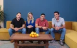 Les fondateurs de la start-up israélienne Kela Technologies (de gauche à droite) : Jason Manne, Hamutal Meridor, Alon Dror et Omer Bar-Ilan. (Crédit : Kela)