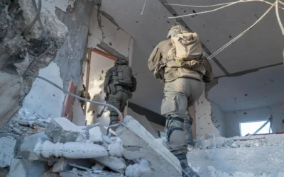 Des troupes de Tsahal  dans la bande de Gaza, sur une photo diffusée le 11 avril 2025. (Crédit : Armée israélienne)