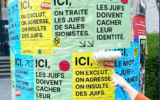 Publication de l'Union des étudiants juifs de Belgique (UEJB) dénonçant l'arrachage des affiches de sa campagne de lutte contre l'antisémitisme, sur le campus de l'Université libre de Belgique, le 18 avril 2025. (Crédit : Facebook / UEJB / utilisée conformément à l'article 27a de la loi sur le droit d'auteur)