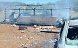 La maison d'une famille palestinienne après un incendie criminel aux mains de résidents d'implantations, le 21 avril 2025. (Autorisation)