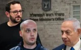 Montage photos (de gauche à droite) : Jonatan Urich, Eli Feldstein, le Premier ministre Benjamin Netanyahu. (Crédits : Flash90)