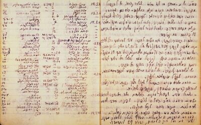 Une copie du journal intime de David Ben Gurion daté du 14 mai 1948. (Crédit : Archives Ben Gurion)