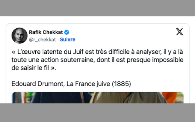 Tweet de l’avocat Rafik Chekkat, en mai 2025.