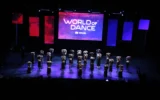 Des danseurs se produisent sur scène lors du World of Dance Festival et des championnats israéliens de breakdance à Jérusalem, le 13 mai 2025. (Crédit : World of Dance)