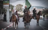 Les Circassiens commémorent le Jour de deuil circassien à Kfar Kama, le 21 mai 2024. (Avec l'aimable autorisation d'Adam Choshha)