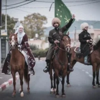 Les Circassiens commémorent le Jour de deuil circassien à Kfar Kama, le 21 mai 2024. (Avec l'aimable autorisation d'Adam Choshha)