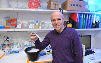 Le professeur Yinon Ben Neriah de la faculté de médecine de l'université hébraïque, lauréat du prix Israël pour ses recherches révolutionnaires sur le cancer (Autorisation/Bruno Charbit)
