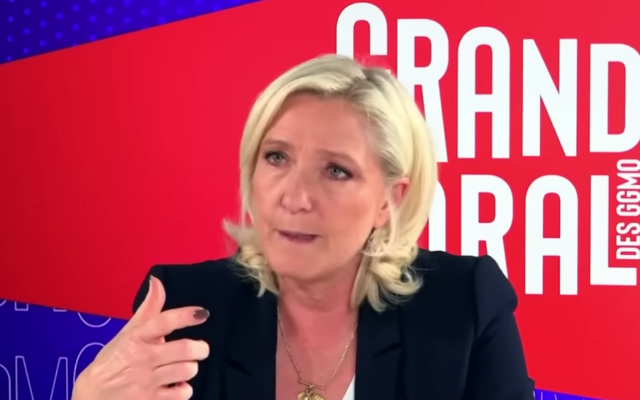 Marine Le Pen, sur le plateau de i24News le 15 mai 2025. (Capture d'écran Youtube / i24News Français / utilisée conformément à l'article 27a de la loi sur le droit d'auteur)