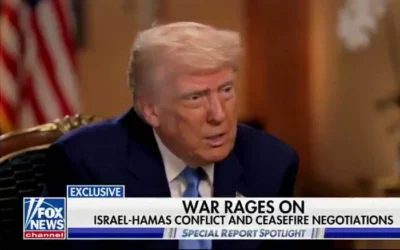 Le président américain Donald Trump s'adressant à Fox News, le 17 mai 2025 (Crédit : Capture d'écran)