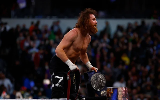 Sami Zayn à WrestleMania Goes Hollywood au SoFi Stadium le 1er avril 2023 à Inglewood, Californie. (Crédit : Ronald Martinez/Getty Images/AFP)