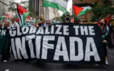 Une manifestation anti-Israël menée par Within Our Lifetime, à Manhattan, le 17 septembre 2021. (Crédit : Luke Tress)