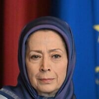 Maryam Rajavi, dirigeante du groupe des Moudjahidine du peuple iranien (MEK), à Rome, le 12 juillet 2023. (Crédit : Alberto PIZZOLI / AFP)
